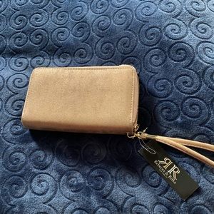 Rose gold wallet with plenty of room